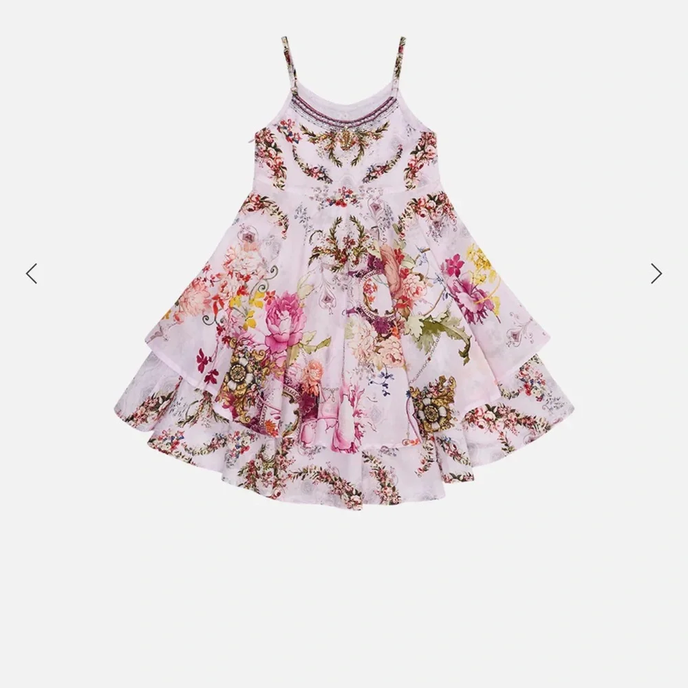 Camilla Floral Kids Dress - Pink and White - Picture 2 of 4
